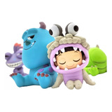 Kit 4 Bonecos Monstros Sa Disney Sulley Mike Randall Boo