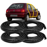 Kit 4 Borracha Guarnição Porta Ford Fiesta 1996 A 2001
