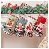 Kit 4 Botas Meias Enfeite Natal Temática Natalina