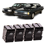 Kit 4 Botões Do Vidro Eletrico Opala 1985 A 1987 Kostal