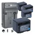 Kit 4 Bp-727 + Carregador Para Canon Hf R500 R600 R700 R800
