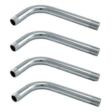 Kit 4 Braço Redondo Curto P Chuveiro Ducha 23cm Inox Lusafl