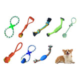 Kit 4 Brinquedo Corda Resistente Forte Cão Interativo Pet