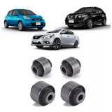 Kit 4 Bucha Bandeja Dianteira Nissan Versa March Kicks
