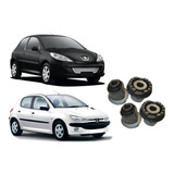 Kit 4 Buchas Do Eixo Quadro Traseiro Peugeot 206 207