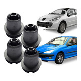 Kit 4 Buchas Do Eixo Quadro Traseiro Peugeot 206 207