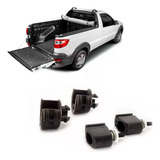Kit 4 Buchas Tampa Traseira Removivel Fiat Strada Original