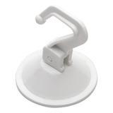 Kit 4 Cabides Pressão Gancho C Ventosa Branco Tradicional