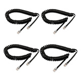 Kit 4 Cabo Rj11 Cordão Telefone Rj11 Espiral 2 Mts