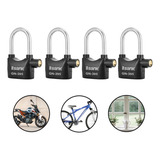 Kit 4 Cadeados Moto Alarme Sonoro Trava Segurança Antifurto