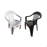 Kit 4 Cadeira Plástica Poltrona Resistente