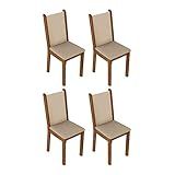 Kit 4 Cadeiras De Jantar 4291 Madesa Rustic Crema Pérola