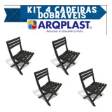 Kit 4 Cadeiras Dobravel