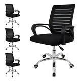 Kit 4 Cadeiras Escritório Tela Mesh Respirável Masterchair