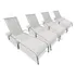 Kit 4 Cadeiras/espreguiçadeiras Julia P/ Piscina Cor Branco