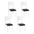 Kit 4 Cadeiras Jantar Ciplafe Luna Tubo Branco