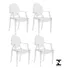 Kit 4 Cadeiras Louis Ghost Transparente Policarbonato Sala C