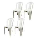 Kit 4 Cadeiras Plastica