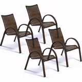 Kit 4 Cadeiras Poltrona
