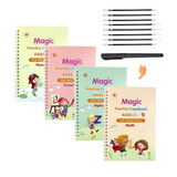 Kit 4 Cadernos De Prática De Caligrafia Mágica   Brinde