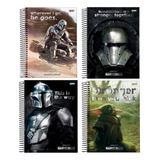 Kit 4 Cadernos Mandalorian