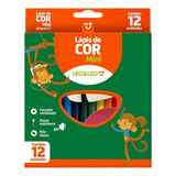 Kit 4 Caixa De Lápis Mini Redondo 12 Cores Leoeleo