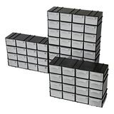 Kit 4 Caixa Gaveteiro Plástico Organizador 16 Gavetas 7001 Cor Preto
