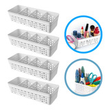 Kit 4 Caixa Organizadora Escritorio 3 Divisoria Armario