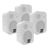 Kit 4 Caixas De Som Ambiente Mxt Mxk-25 Cor Branca