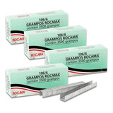 Kit 4 Caixas Grampo 106 6 Rocama 14000 Grampos Galvanizados