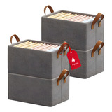 Kit 4 Caixas Organizador De Guarda Roupa Cesto Gaveta