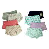 Kit 4 Calcinhas Boxer Short Criança Infantil Confortável