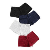 Kit 4 Calcinhas Caleçon Renda Conforto Multicolorido