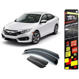 Kit 4 Calha De Chuva Honda Civic 2017 2018 Em Diante