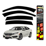 Kit 4 Calha De Chuva Honda Civic 2017 2018 Tg Poli Tgp