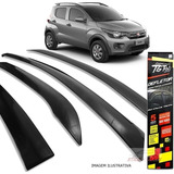 Kit 4 Calha Sol Chuva Defletor Fiat Mobi 2022 2023 2024 2025