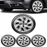 Kit 4 Calota Prata Aro 13 CHEVR Celta Corsa Corsinha Super Hatch Classic Joy 2004 2005 2006 2007 2008 2009 2010 2011 2012