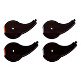 Kit 4 Calotas Pretas Conjunto Rodoar Refletivo Calotinhas