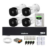 Kit 4 Cam Intelbras 1220b Full Hd Dvr Mhdx 3104 c Hd 1tb