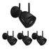 Kit 4 Câmera Wi-fi Zoom Áudio Externa Im5 Sc Black Intelbras