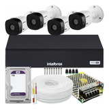 Kit 4 Câmeras 1120b Dvr 4 Canais Intelbras Hd 1tb Purple