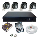 Kit 4 Câmeras De Segurança Infravermelho E Dvr 8 Canais