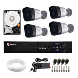 Kit 4 Câmeras Fullhd Infravermelho Dvr 4 Canais Hd 500gb