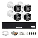 Kit 4 Câmeras Intelbras Vhd 1220 B G7 Full Color Bullet Full Hd 1080p Multi Hd Ir 20m Dvr Intelbras Mhdx 1004 C 4 Canais