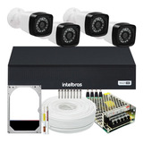 Kit 4 Câmeras Segurança Infravermelho Dvr Intelbras 8 Canais