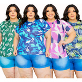 Kit 4 Camisa Feminina