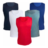 Kit 4 Camisas Regata Machão Masculina Academia Lisa Algodão