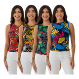 Kit 4 Camiseta Estampada