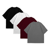 Kit 4 Camiseta Oversized