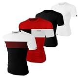 Kit 4 Camiseta Personalizada Básica Camisas Slim Fit P VERMELHO 